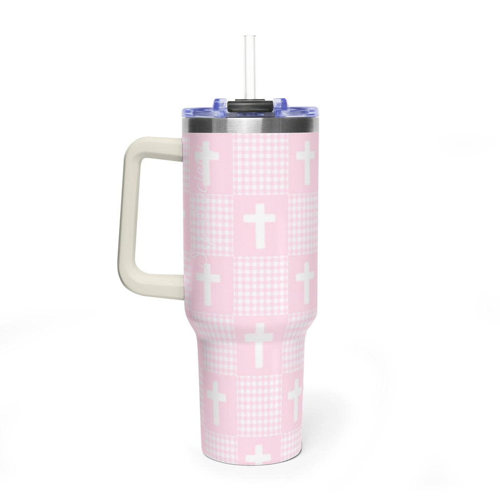 Vacuum Thermal Tumbler, 40oz  with sip society script
