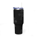 40oz Black Cross Stainless Vacuum Tumbler  with sip society script