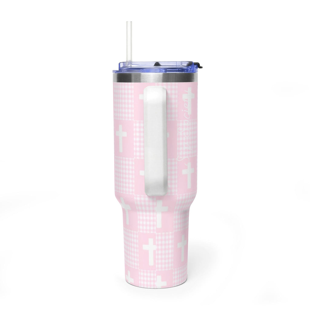 Vacuum Thermal Tumbler, 40oz  with sip society script