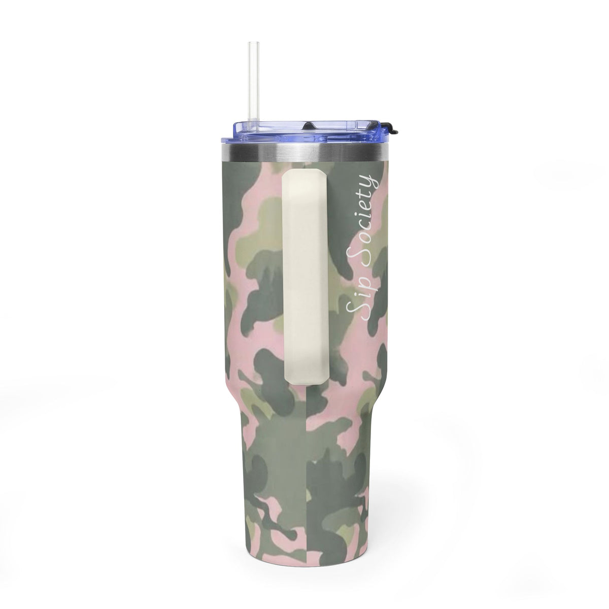 Vacuum Thermal Tumbler, 40oz  with sip society script