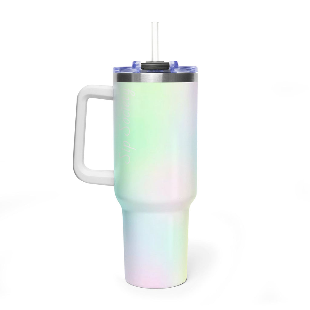 Vacuum Thermal Tumbler, 40oz with sip society script