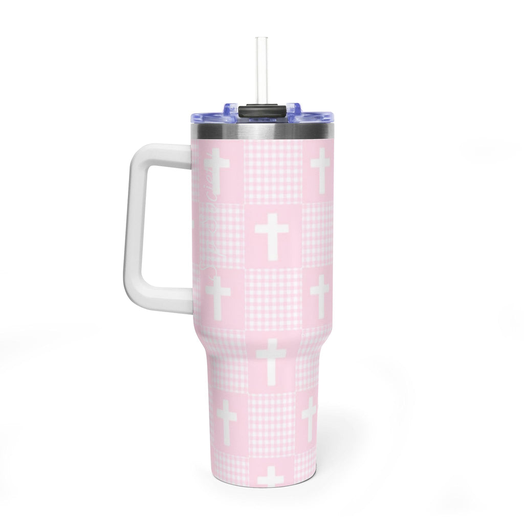 Vacuum Thermal Tumbler, 40oz  with sip society script