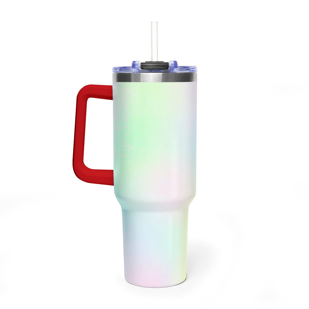 Vacuum Thermal Tumbler, 40oz with sip society script