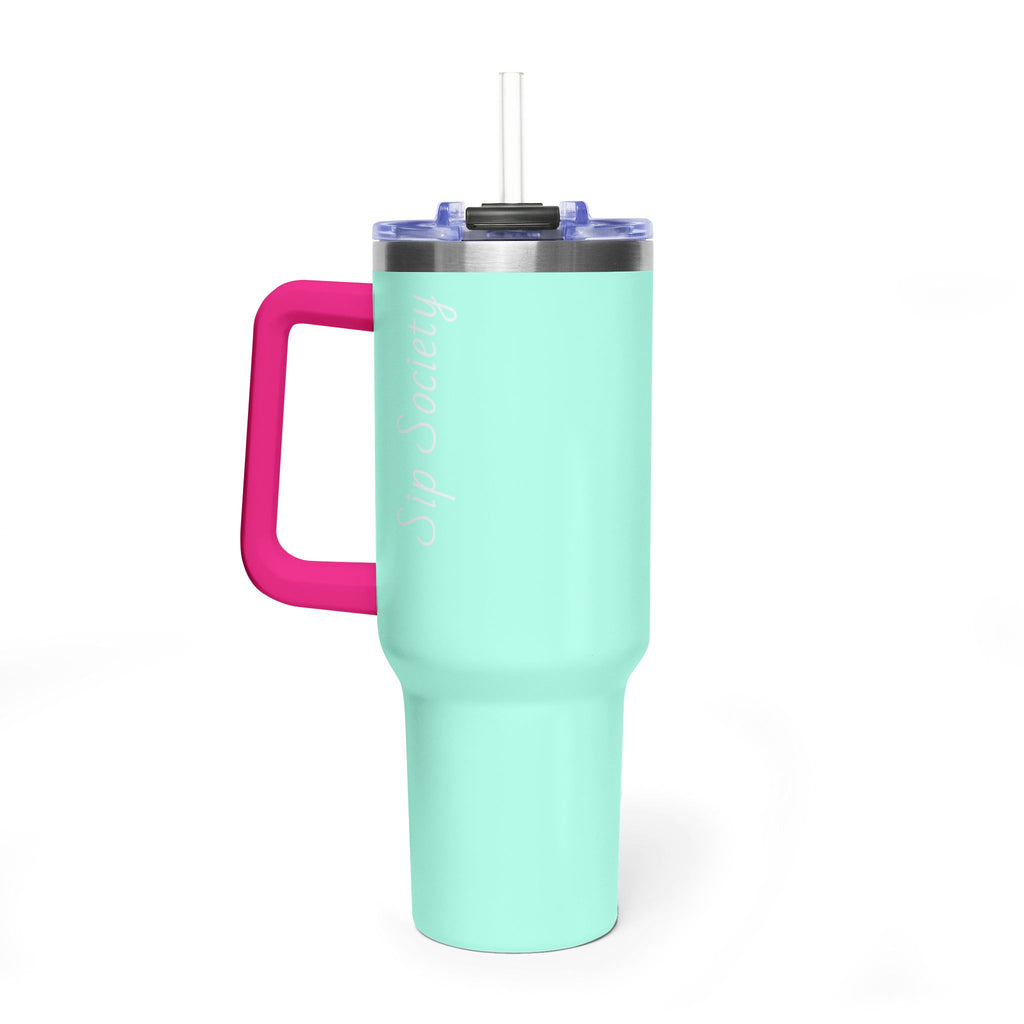 Vacuum Thermal Tumbler, 40oz with Sip Society script