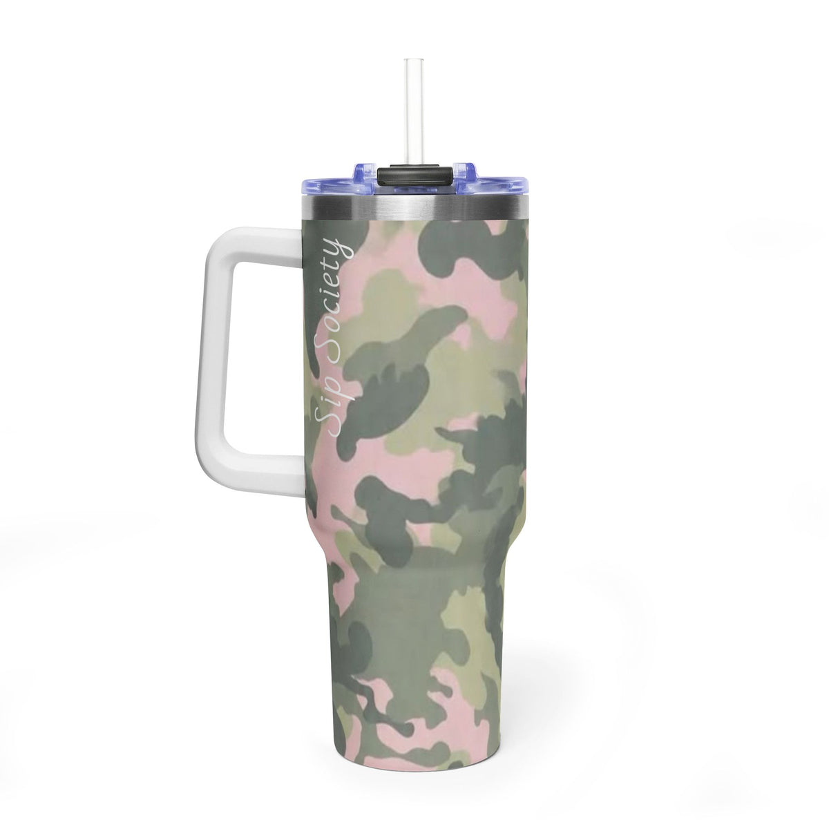 Vacuum Thermal Tumbler, 40oz  with sip society script