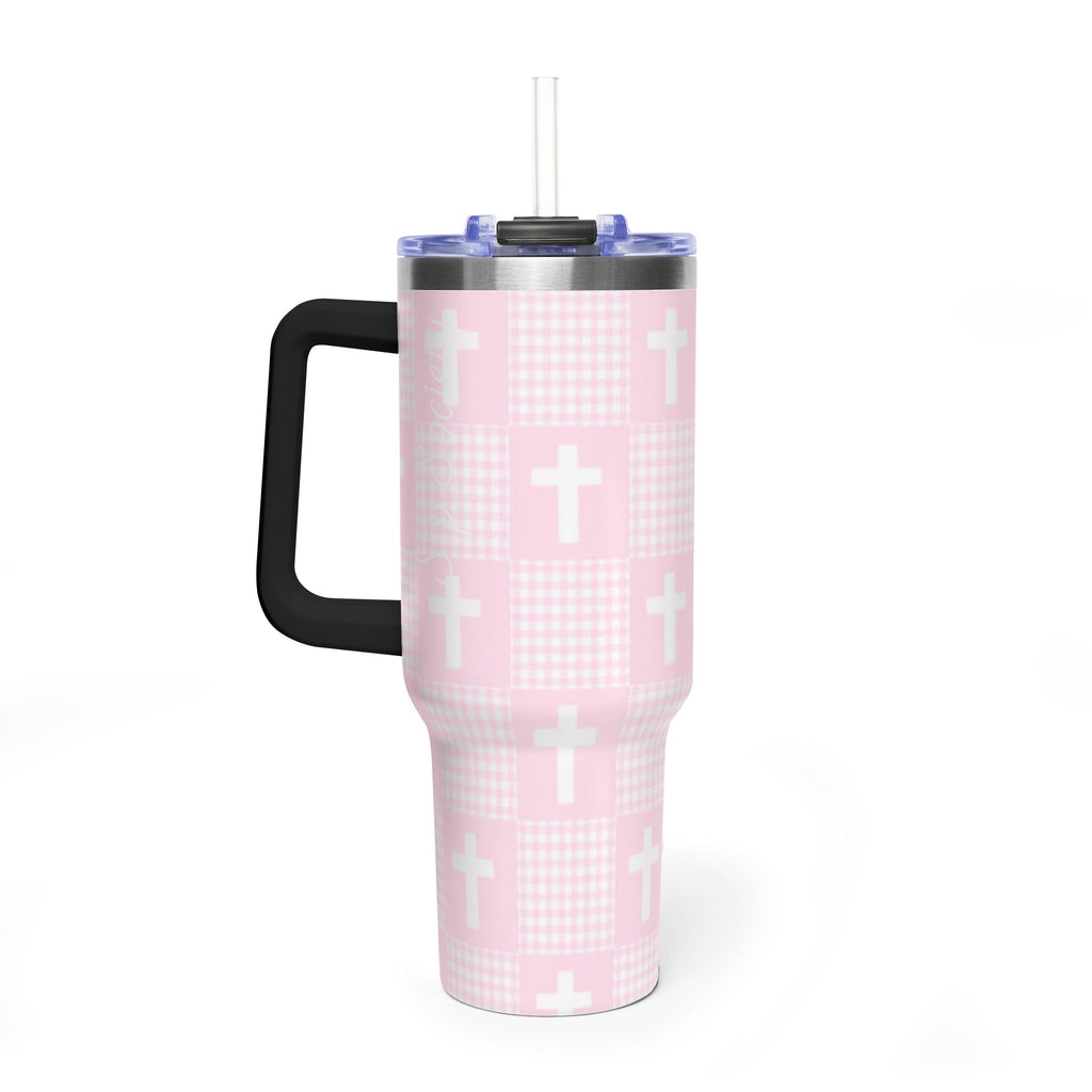 Vacuum Thermal Tumbler, 40oz  with sip society script