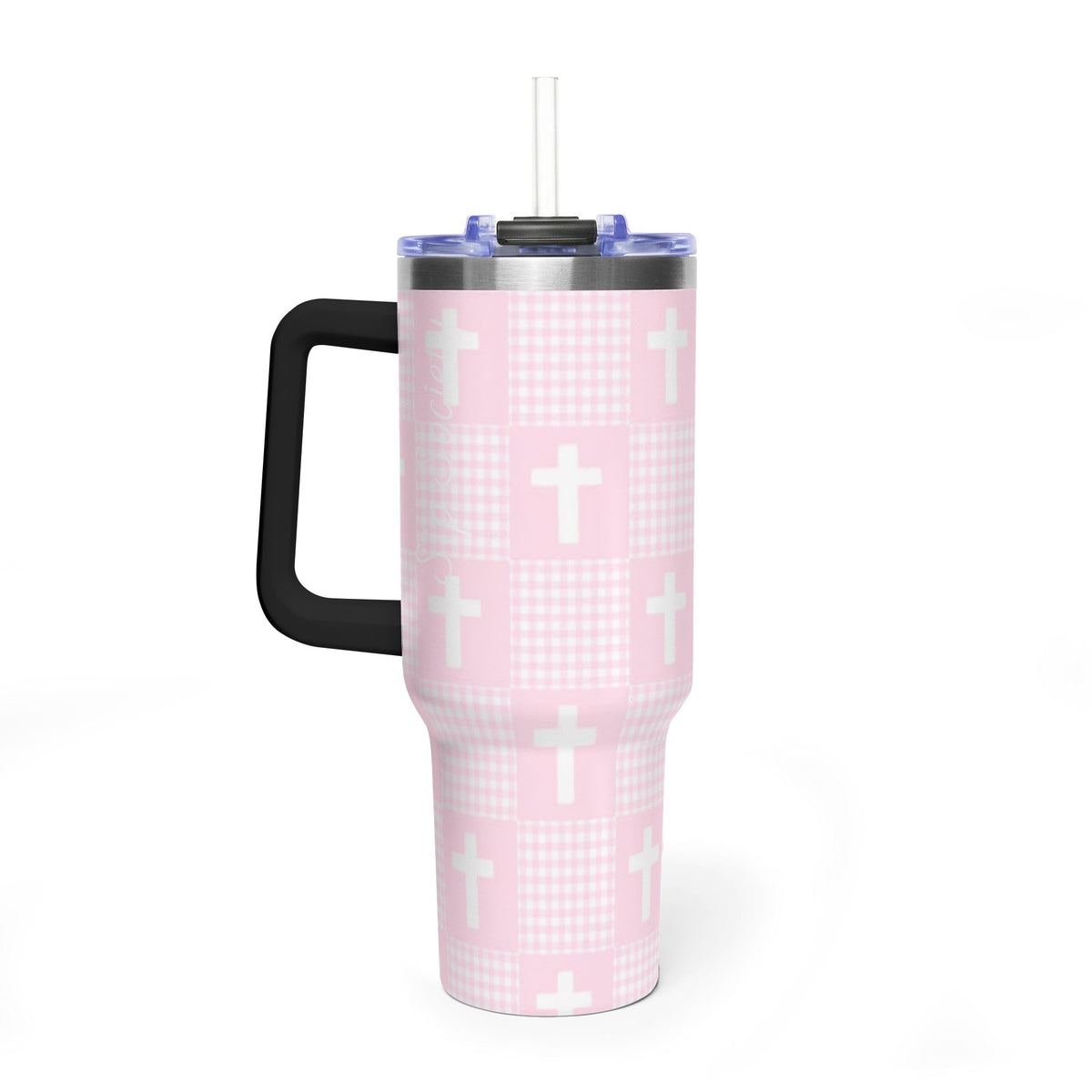 Vacuum Thermal Tumbler, 40oz  with sip society script