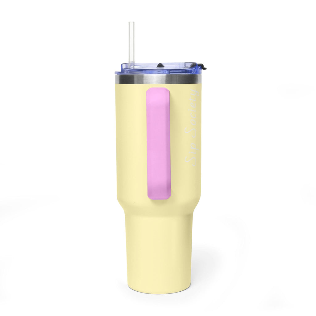 Vacuum Thermal Tumbler, 40oz with sip society script