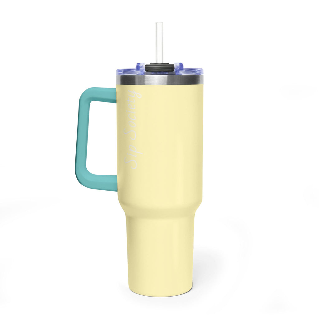 Vacuum Thermal Tumbler, 40oz with sip society script
