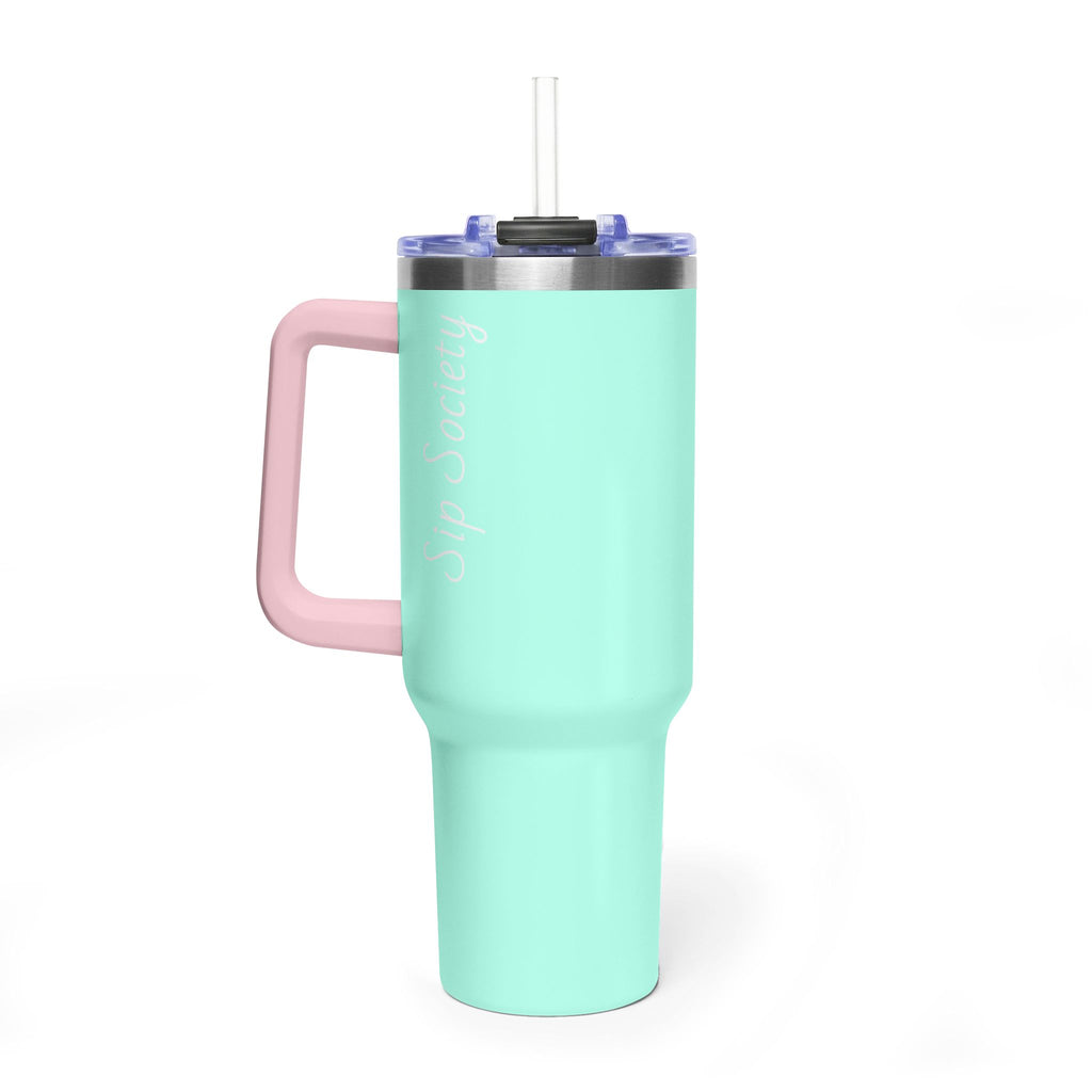 Vacuum Thermal Tumbler, 40oz with Sip Society script