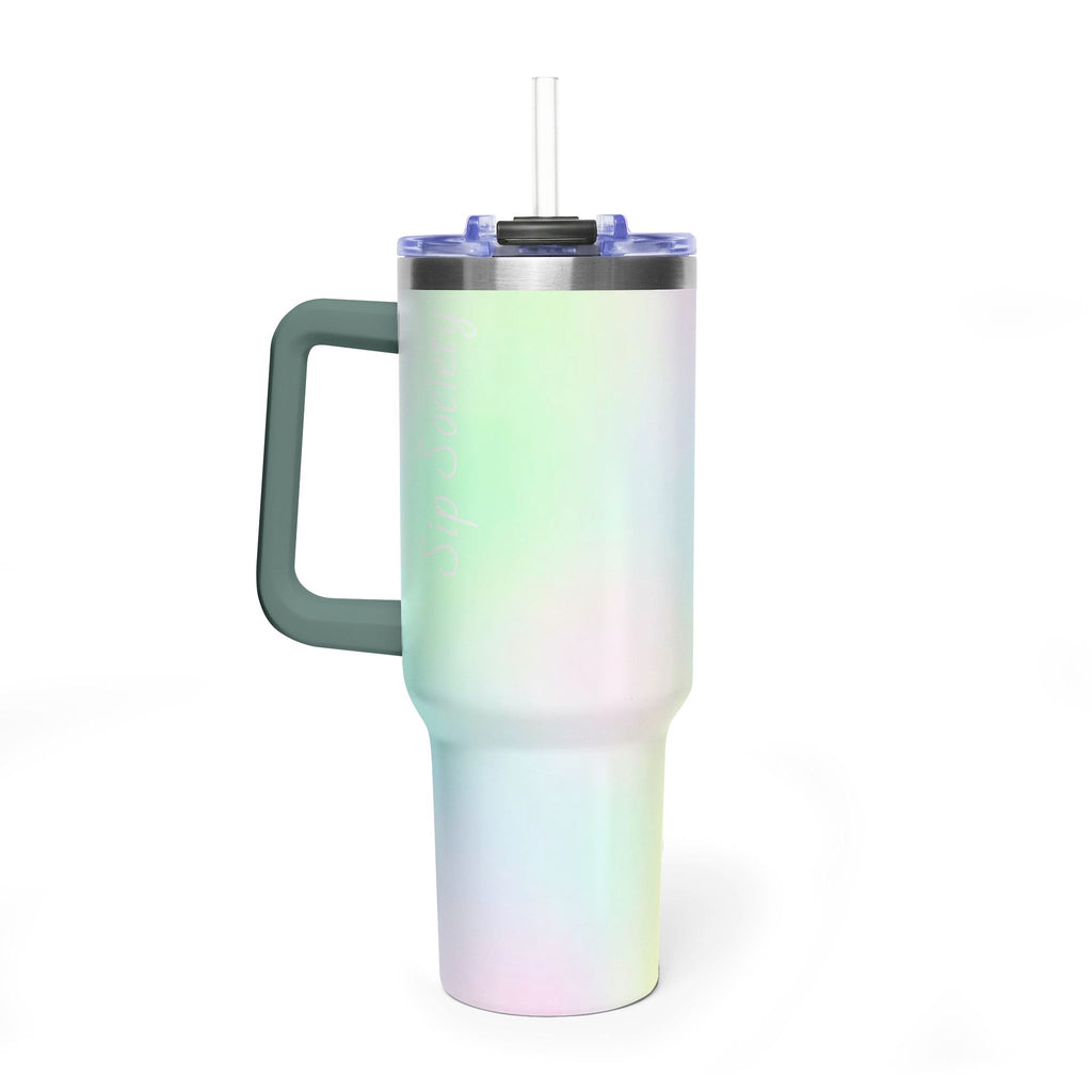Vacuum Thermal Tumbler, 40oz with sip society script