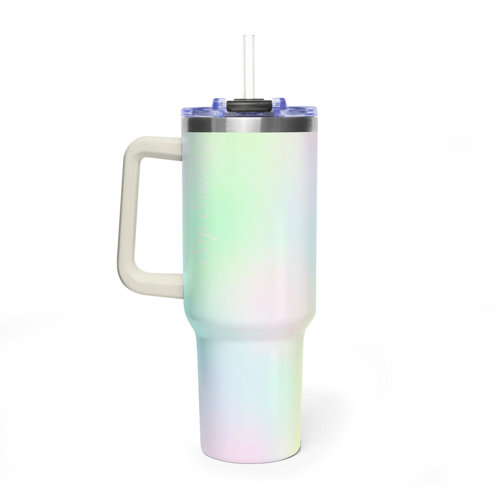 Vacuum Thermal Tumbler, 40oz with sip society script