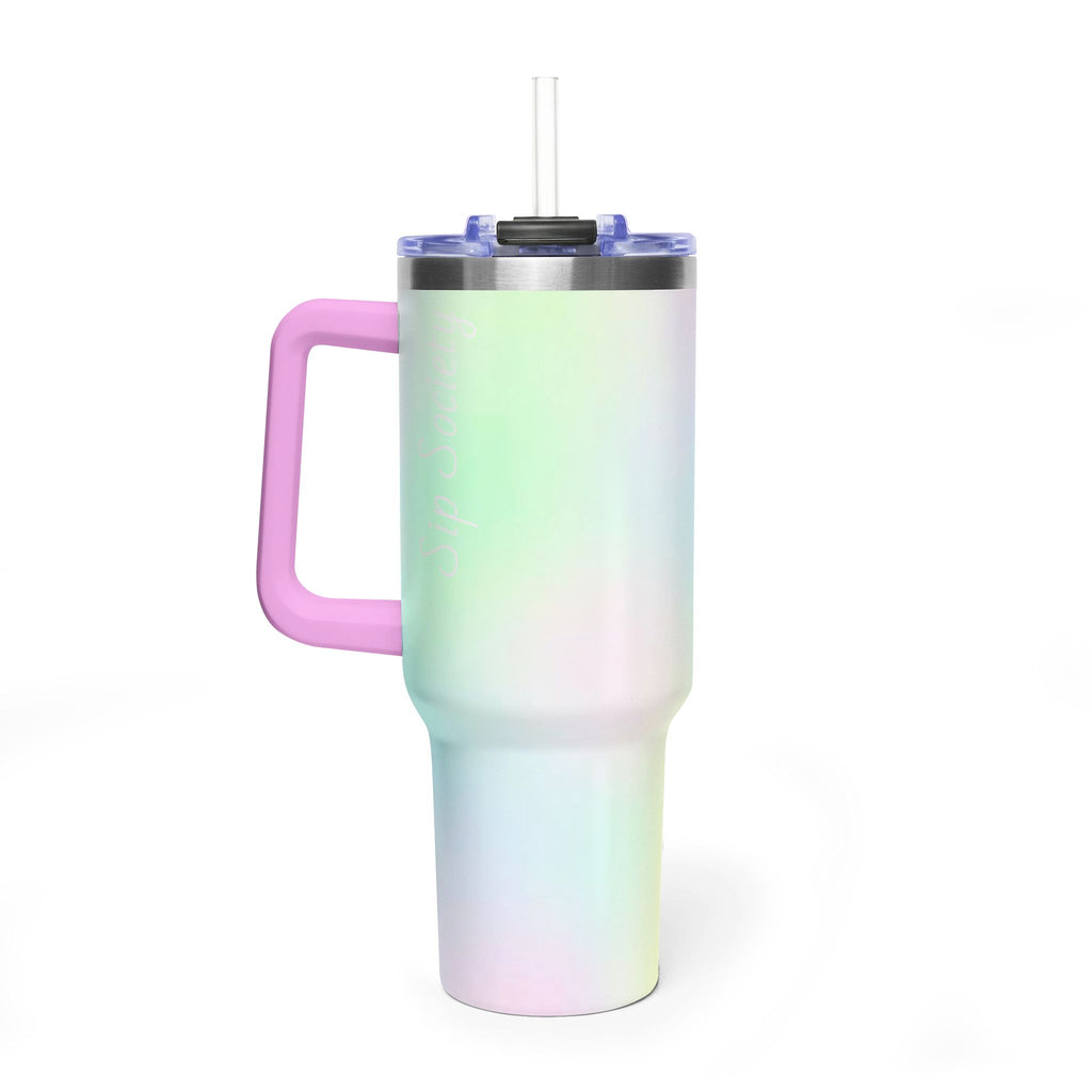 Vacuum Thermal Tumbler, 40oz with sip society script