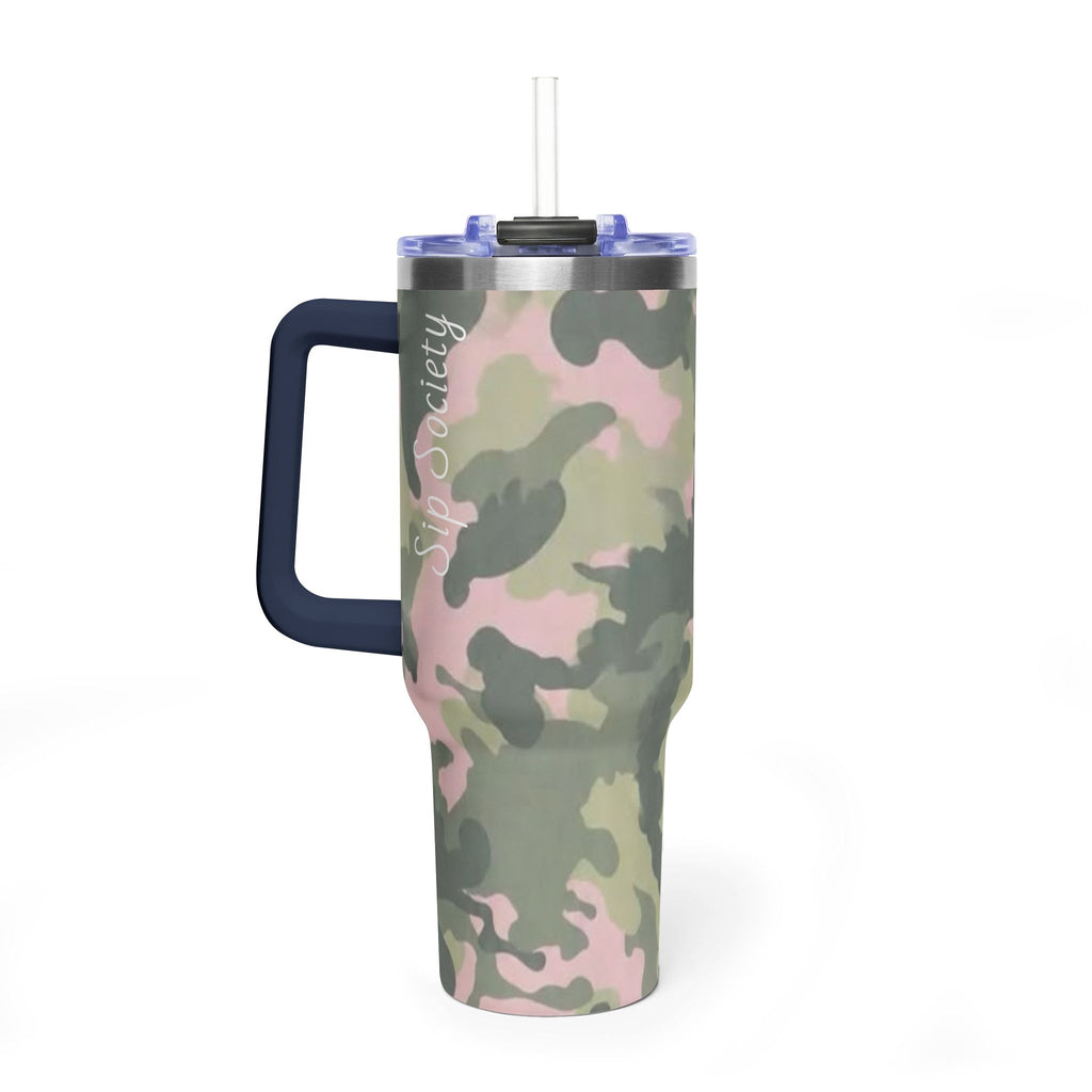 Vacuum Thermal Tumbler, 40oz  with sip society script