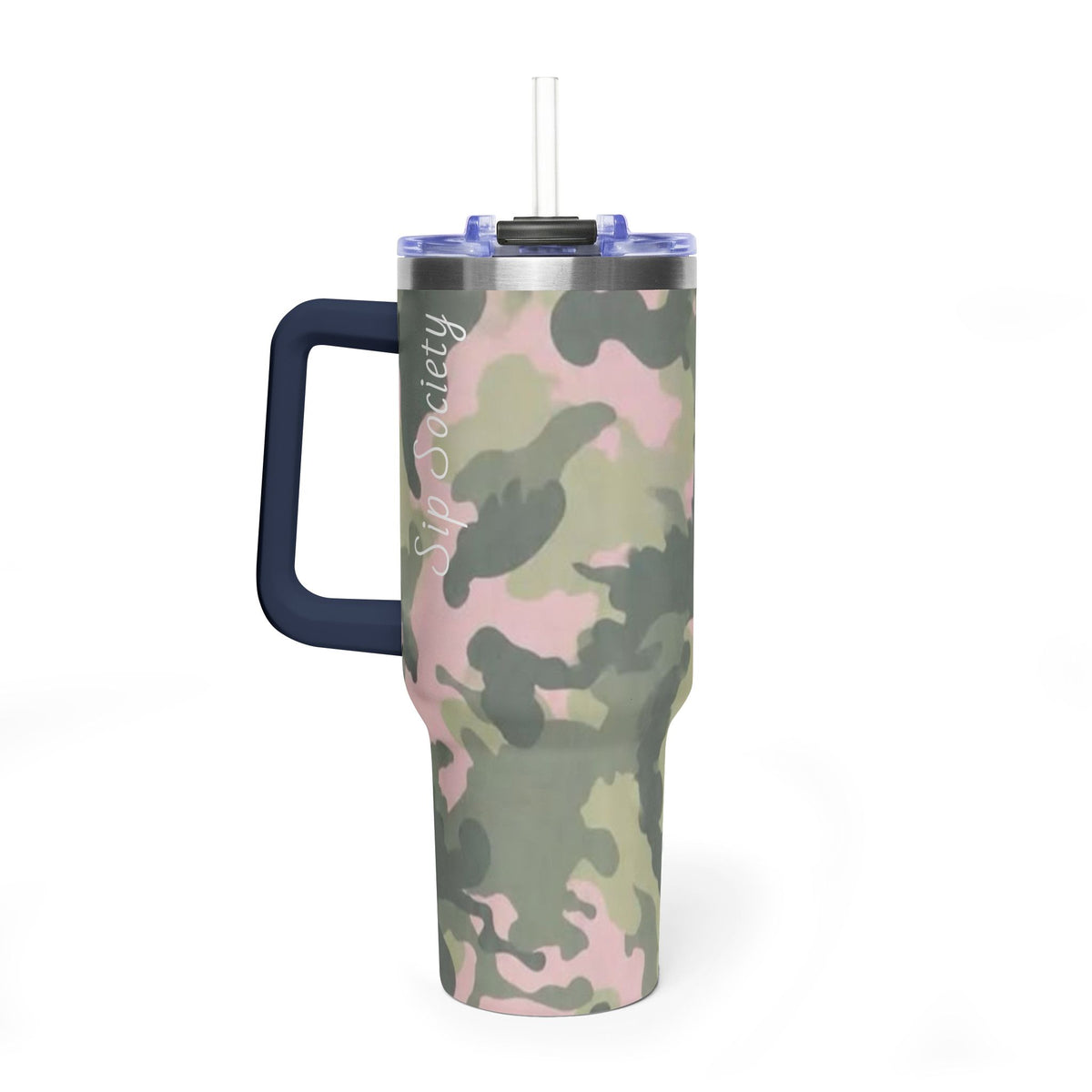 Vacuum Thermal Tumbler, 40oz  with sip society script