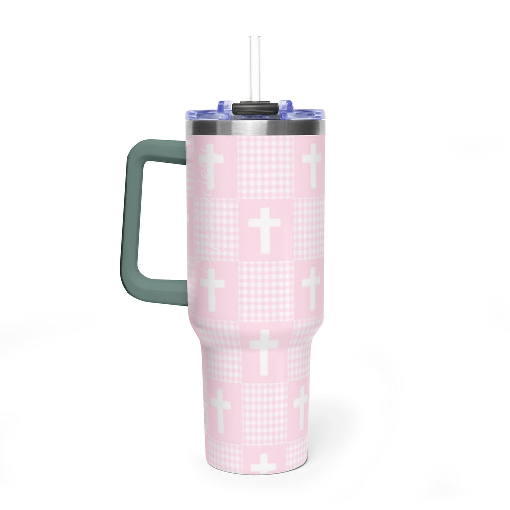 Vacuum Thermal Tumbler, 40oz  with sip society script