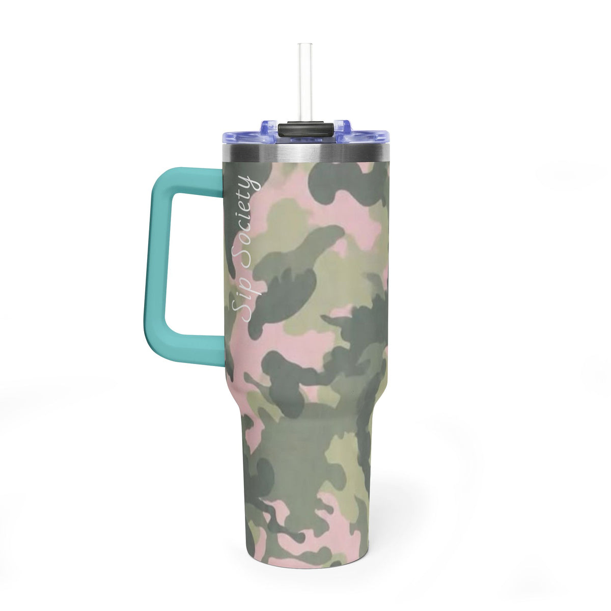 Vacuum Thermal Tumbler, 40oz  with sip society script