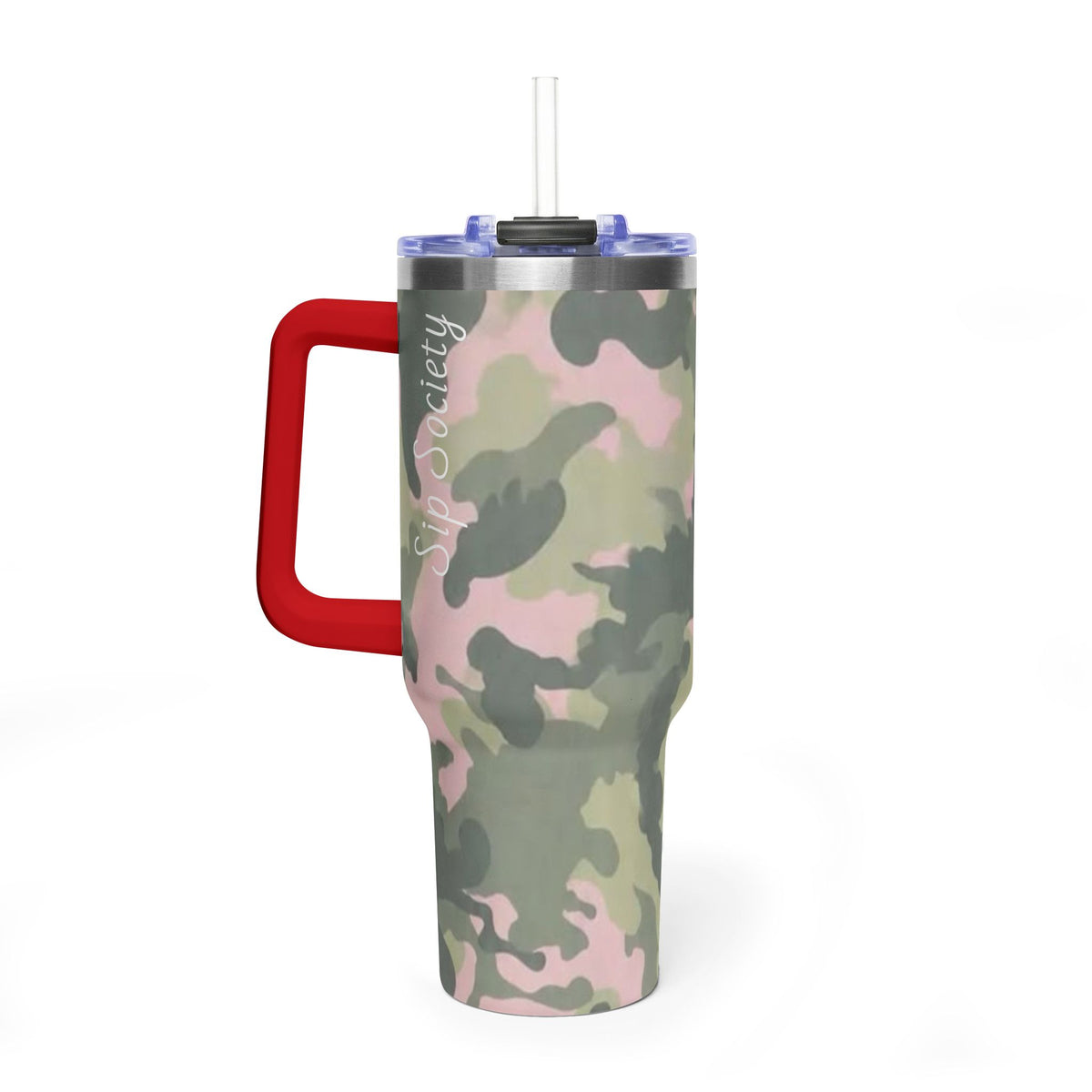 Vacuum Thermal Tumbler, 40oz  with sip society script