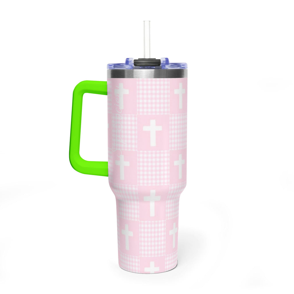 Vacuum Thermal Tumbler, 40oz  with sip society script