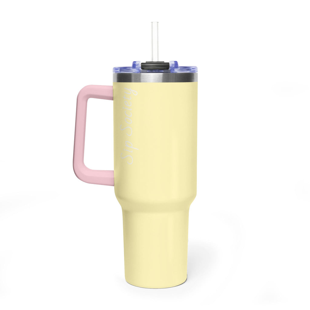 Vacuum Thermal Tumbler, 40oz with sip society script