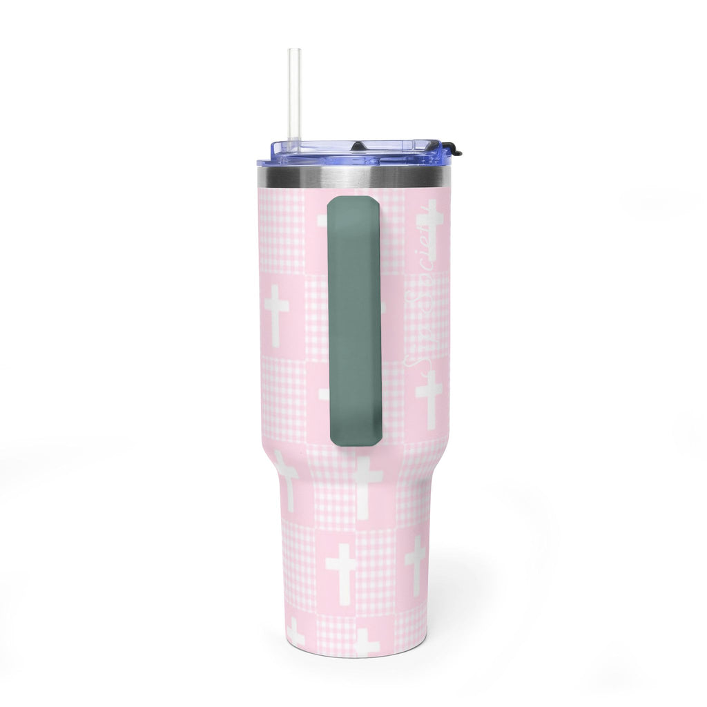 Vacuum Thermal Tumbler, 40oz  with sip society script
