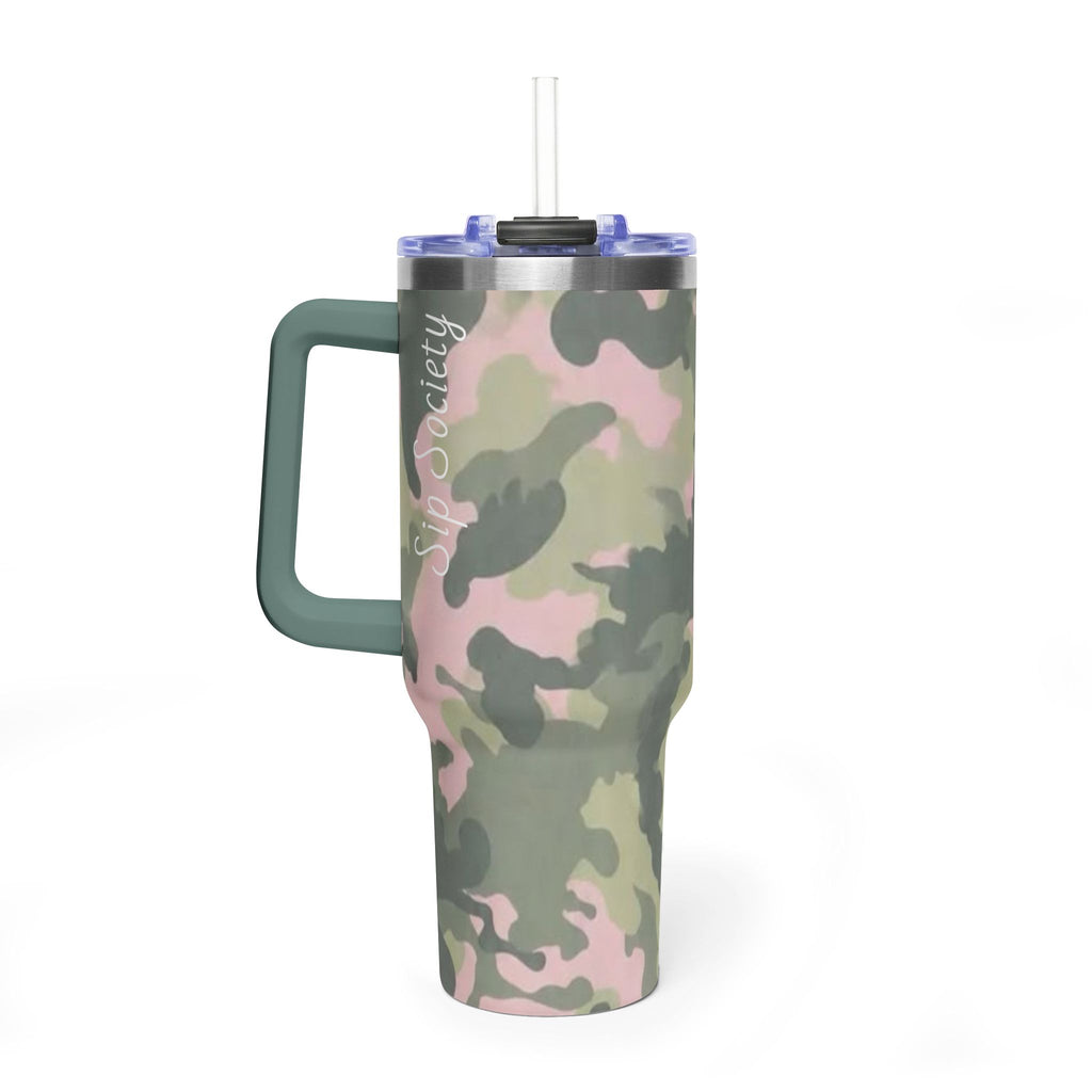 Vacuum Thermal Tumbler, 40oz  with sip society script
