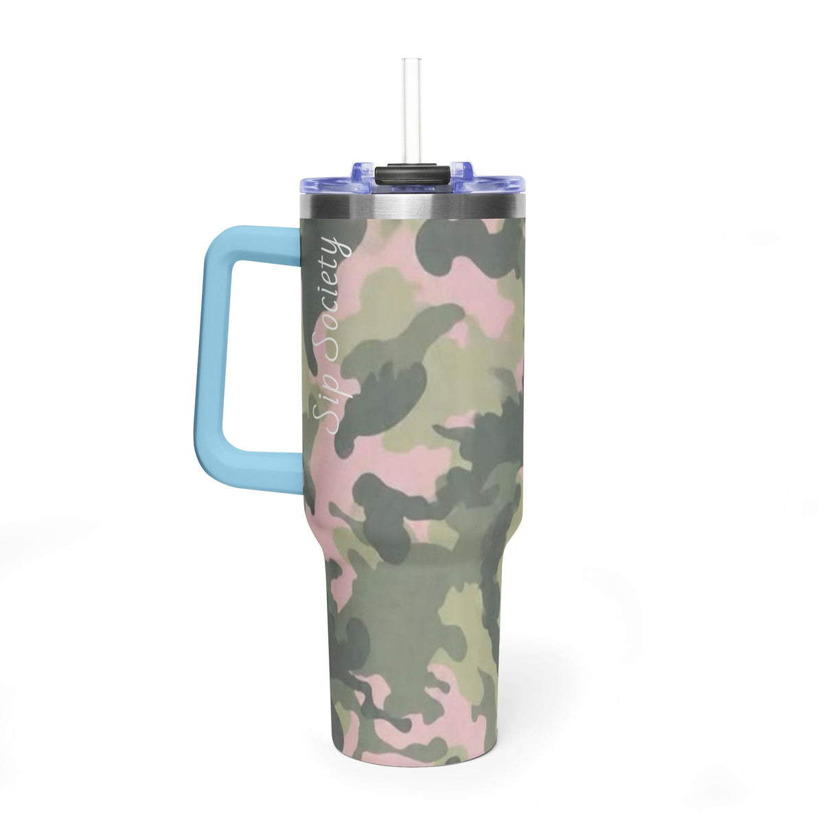 Vacuum Thermal Tumbler, 40oz  with sip society script