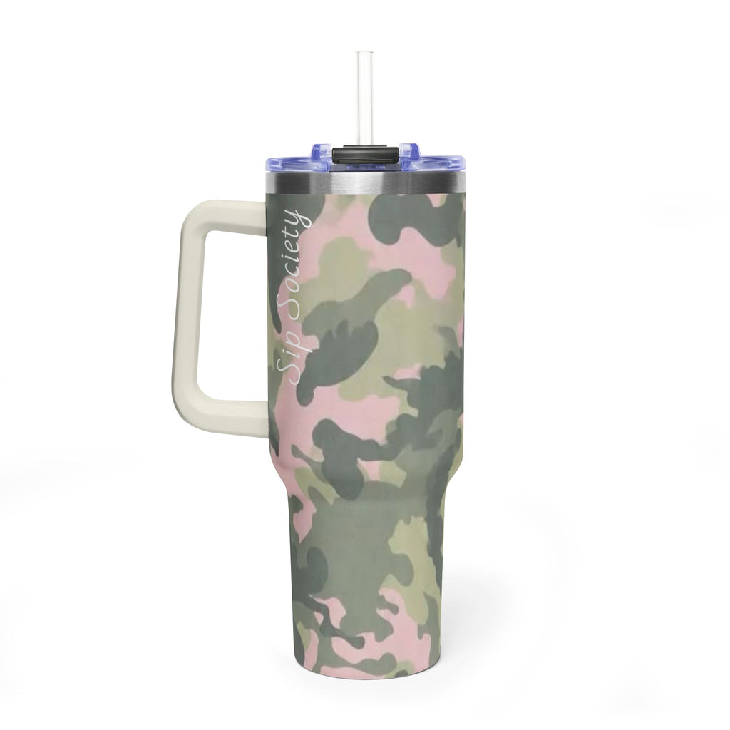 Vacuum Thermal Tumbler, 40oz  with sip society script