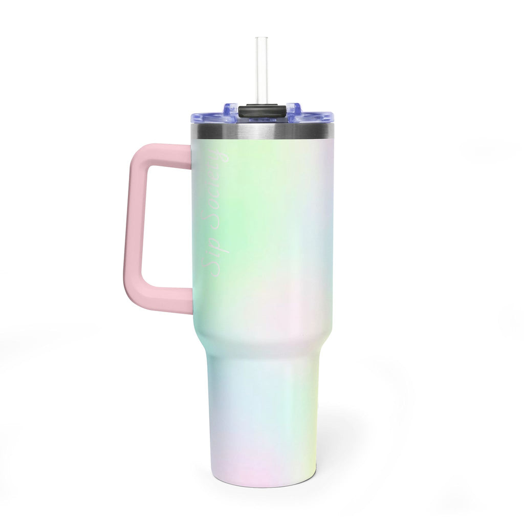 Vacuum Thermal Tumbler, 40oz with sip society script