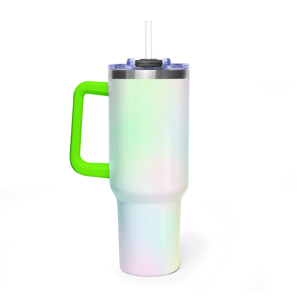 Vacuum Thermal Tumbler, 40oz with sip society script