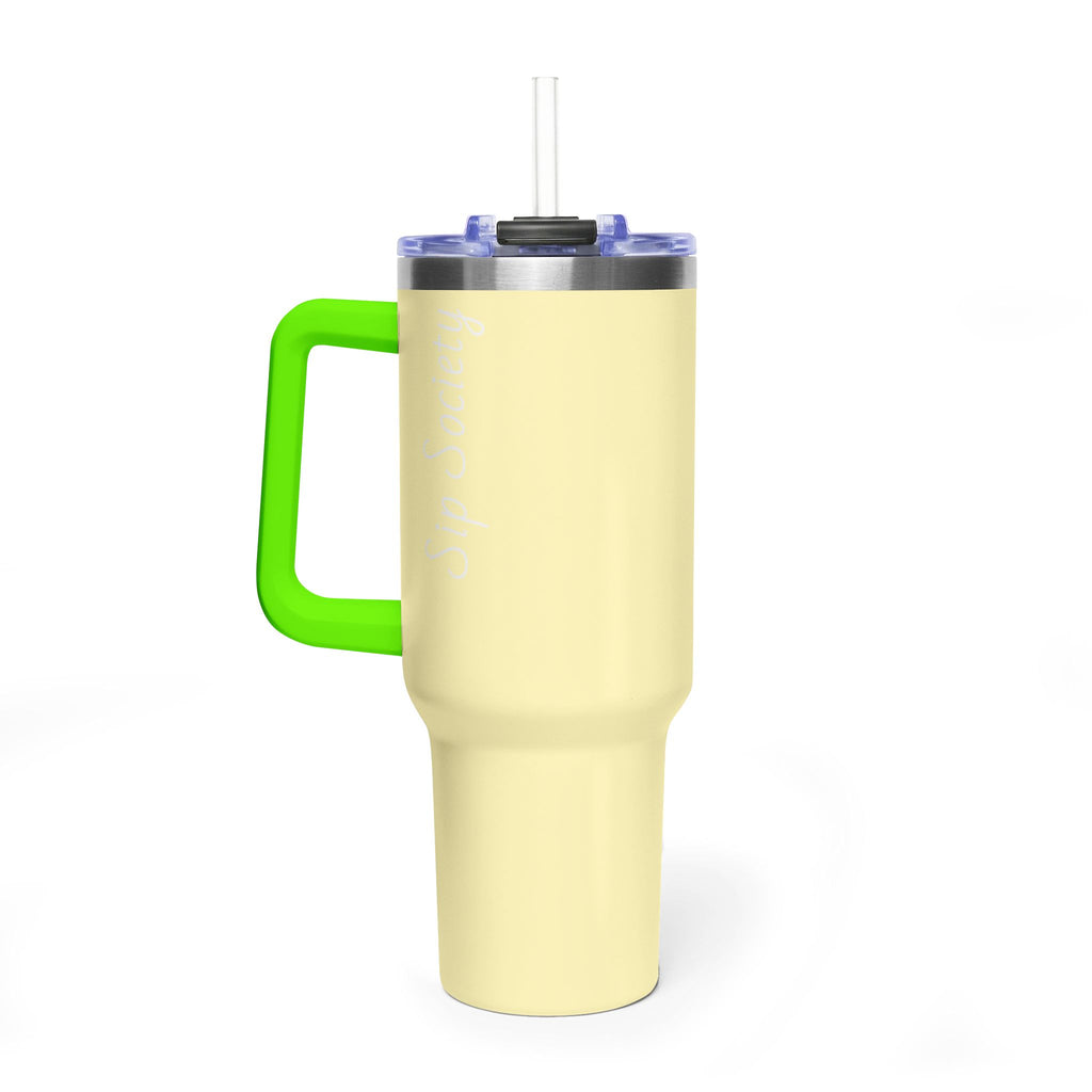 Vacuum Thermal Tumbler, 40oz with sip society script