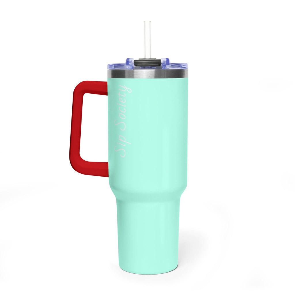 Vacuum Thermal Tumbler, 40oz with Sip Society script