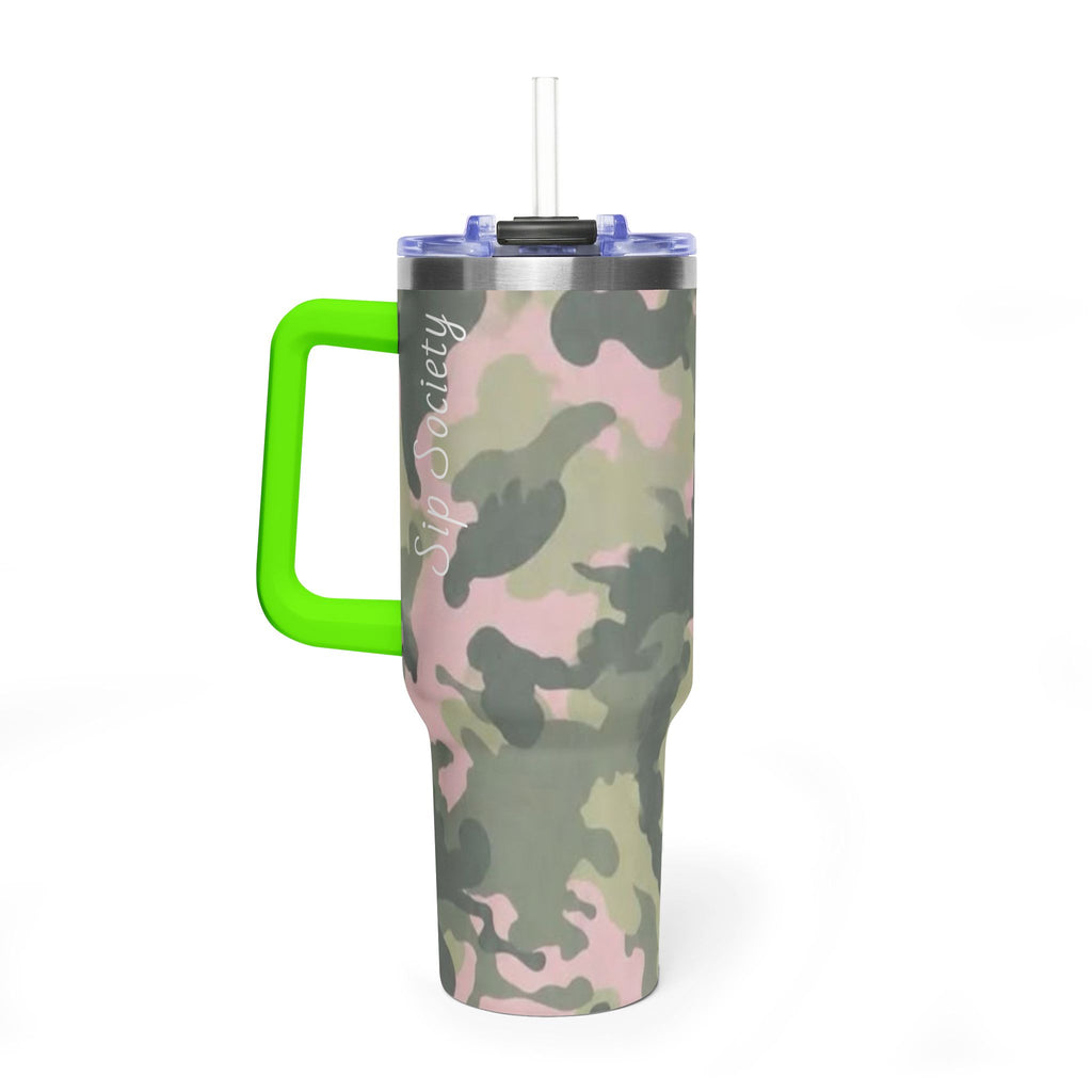 Vacuum Thermal Tumbler, 40oz  with sip society script