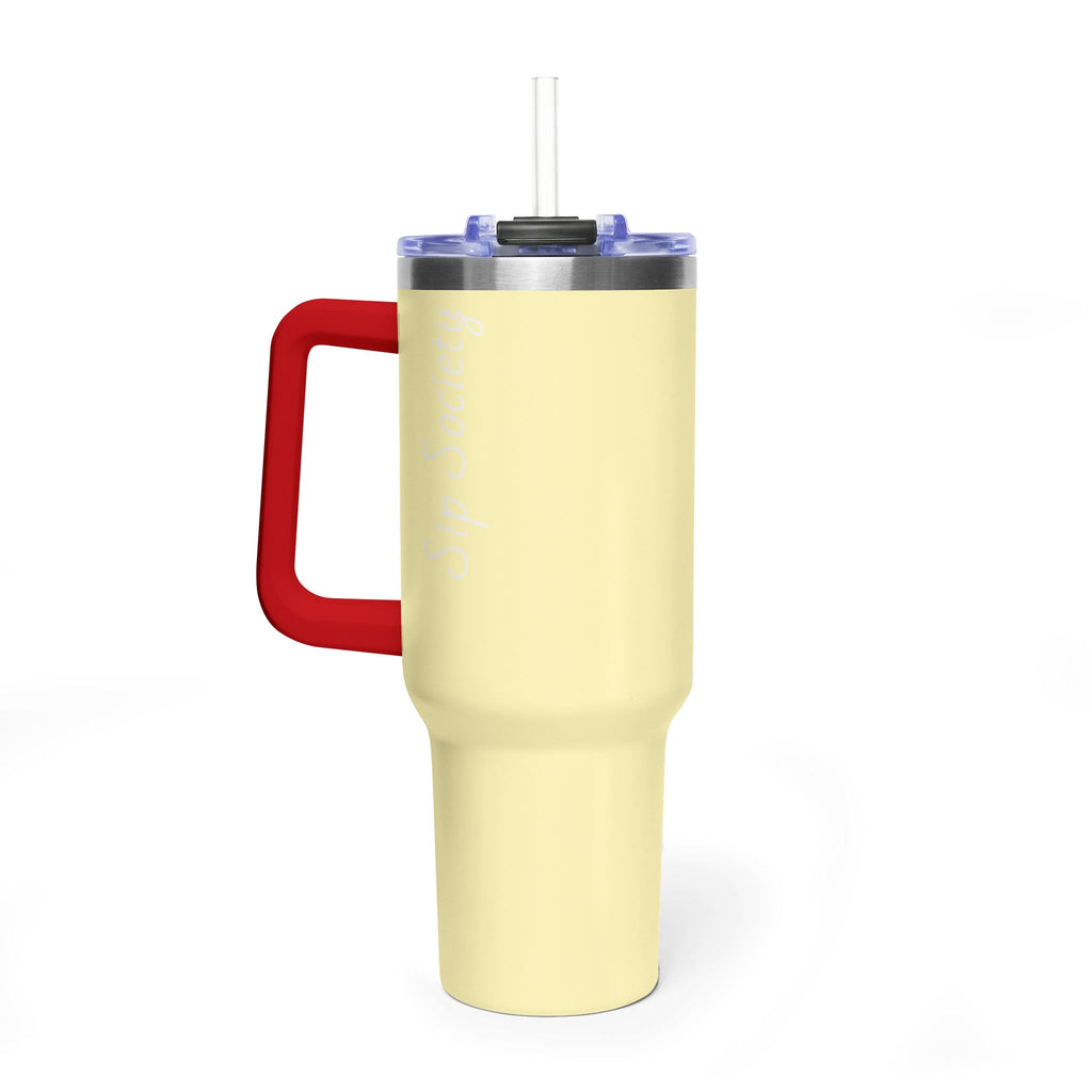 Vacuum Thermal Tumbler, 40oz with sip society script