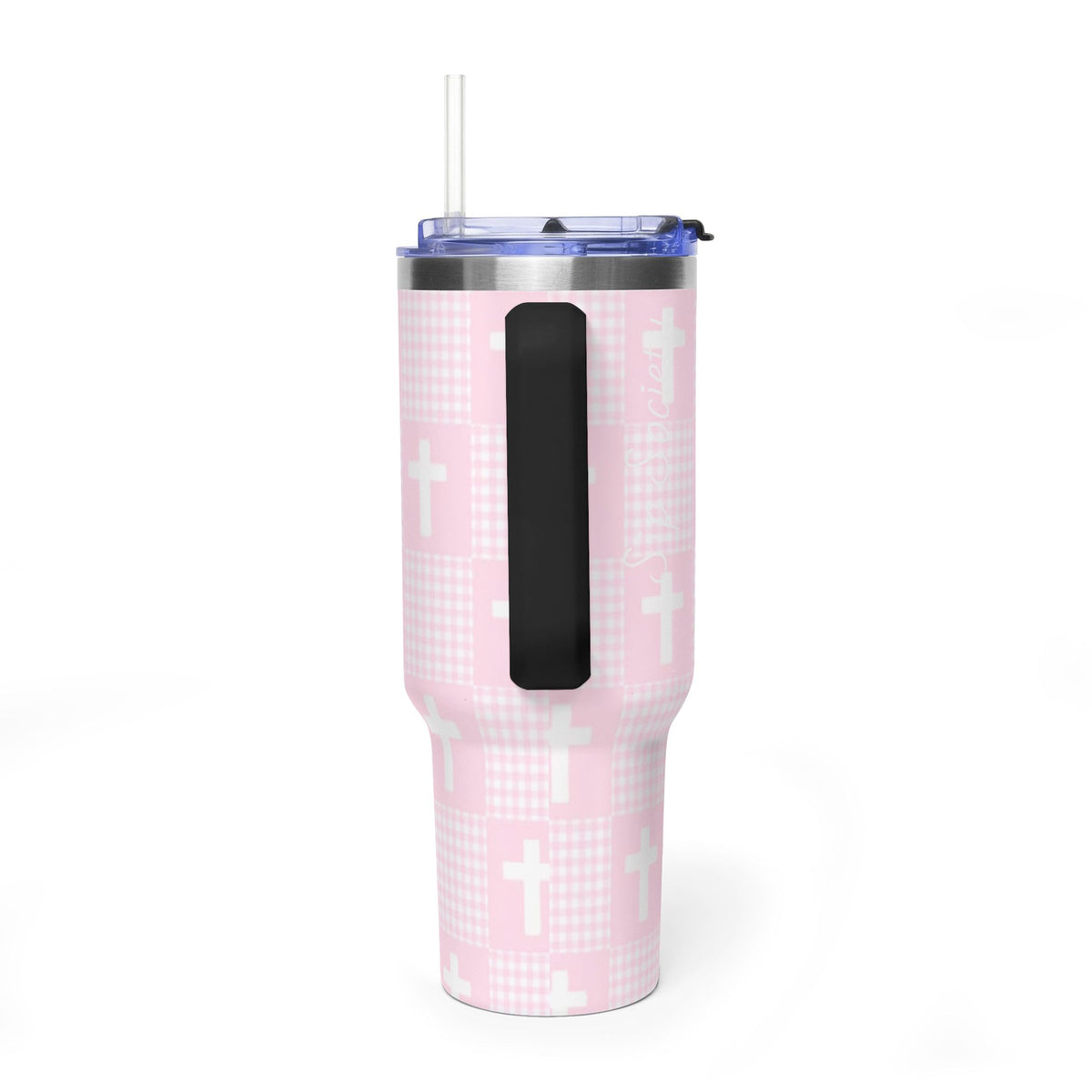 Vacuum Thermal Tumbler, 40oz  with sip society script