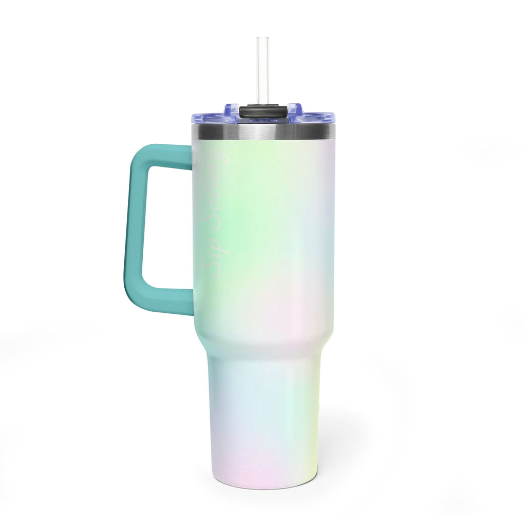 Vacuum Thermal Tumbler, 40oz with sip society script