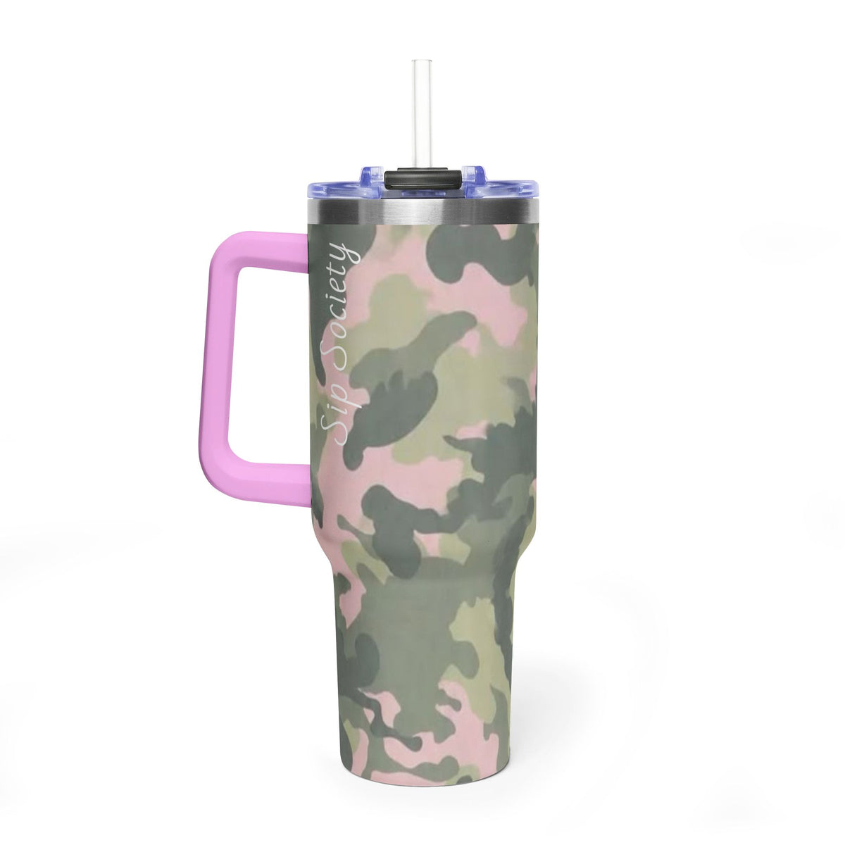 Vacuum Thermal Tumbler, 40oz  with sip society script