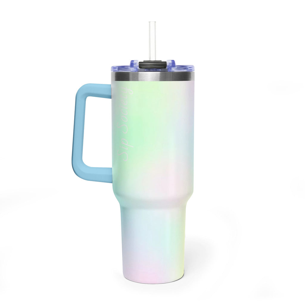 Vacuum Thermal Tumbler, 40oz with sip society script