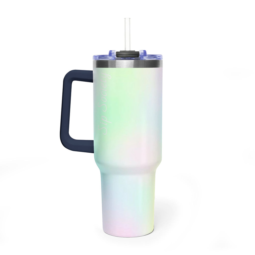 Vacuum Thermal Tumbler, 40oz with sip society script