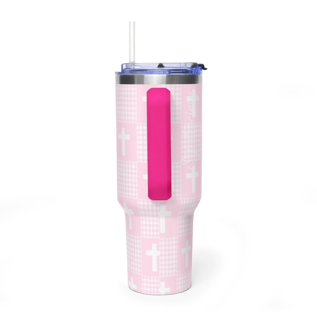 Vacuum Thermal Tumbler, 40oz  with sip society script