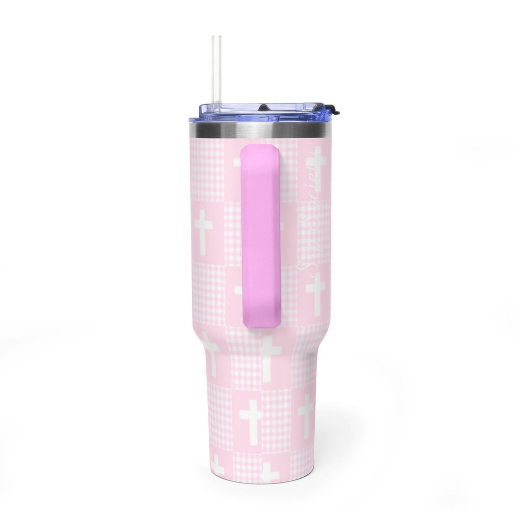 Vacuum Thermal Tumbler, 40oz  with sip society script