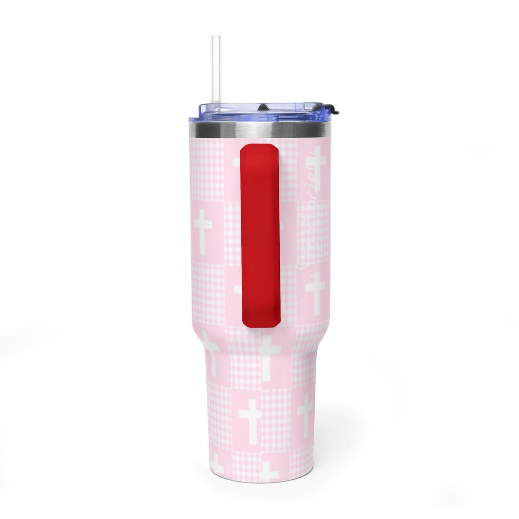 Vacuum Thermal Tumbler, 40oz  with sip society script