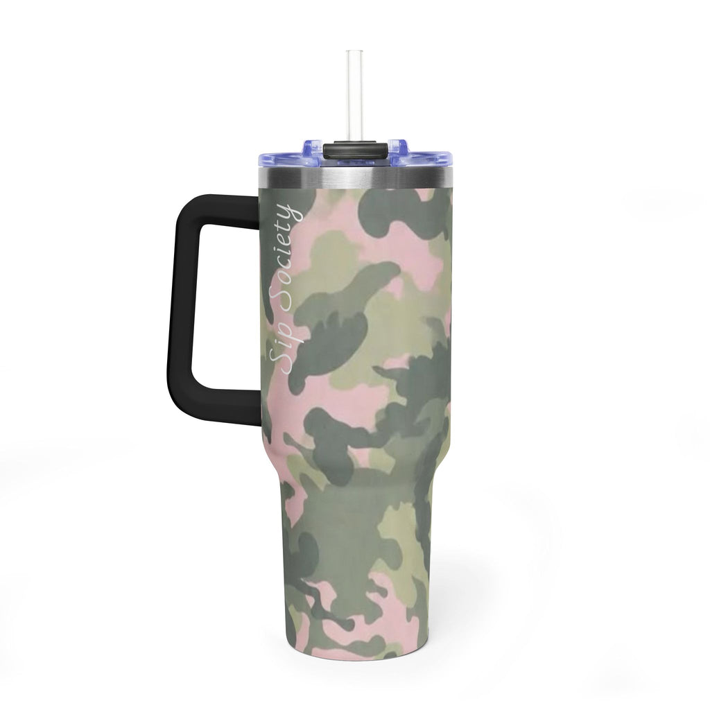 Vacuum Thermal Tumbler, 40oz  with sip society script