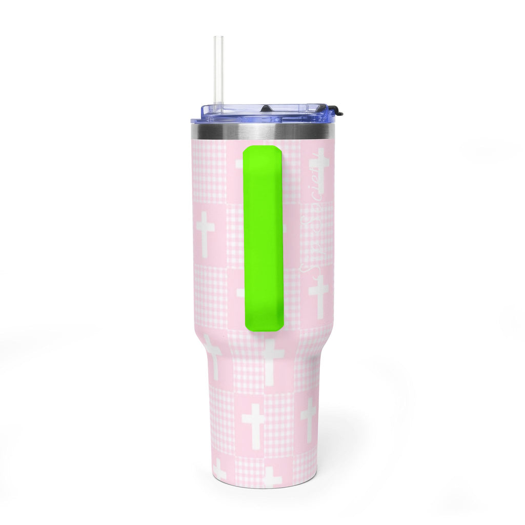 Vacuum Thermal Tumbler, 40oz  with sip society script