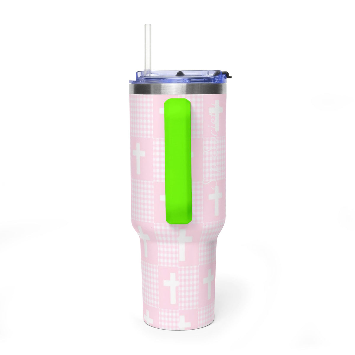 Vacuum Thermal Tumbler, 40oz  with sip society script
