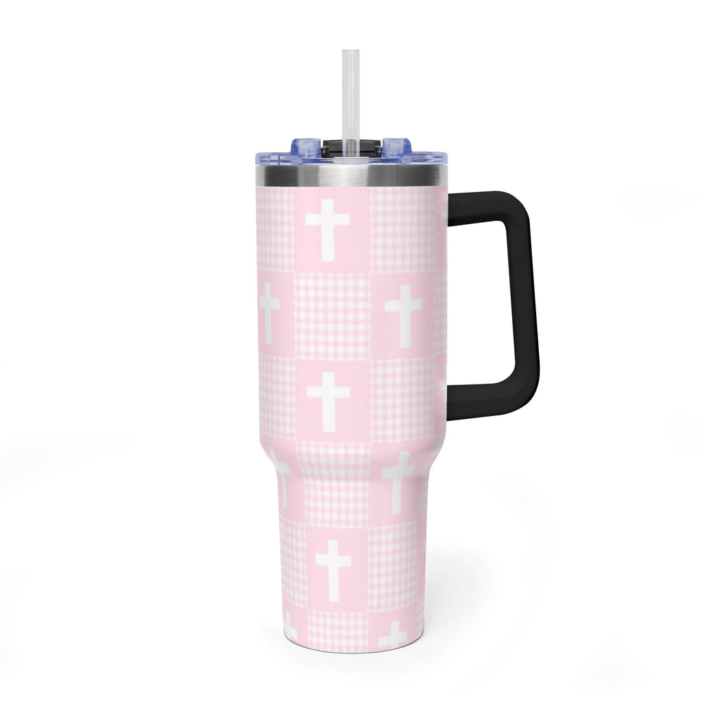 Vacuum Thermal Tumbler, 40oz  with sip society script