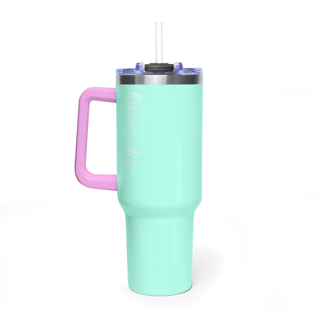 Vacuum Thermal Tumbler, 40oz with Sip Society script
